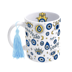 Caneca com Pompom - Olhos Gregos