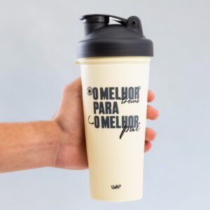 Shakeira 780ml com Tampa Preta e Medidor - O Melhor Pai